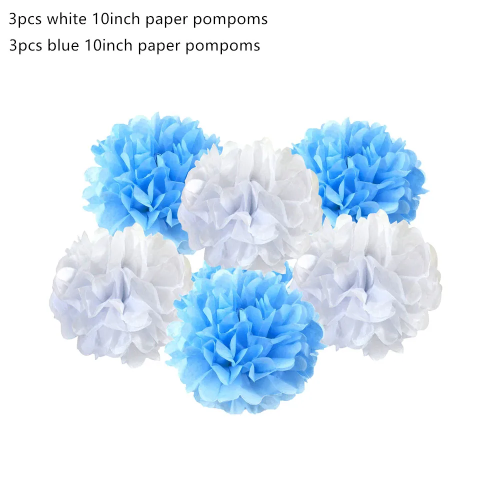 6pcs paper pompom b Baby Shower украшения это мальчик девочка баннер Пол свидетельствуют о Oh Baby шар День рождения украшения детских товаров - Цвет: 6pcs paper pompom b