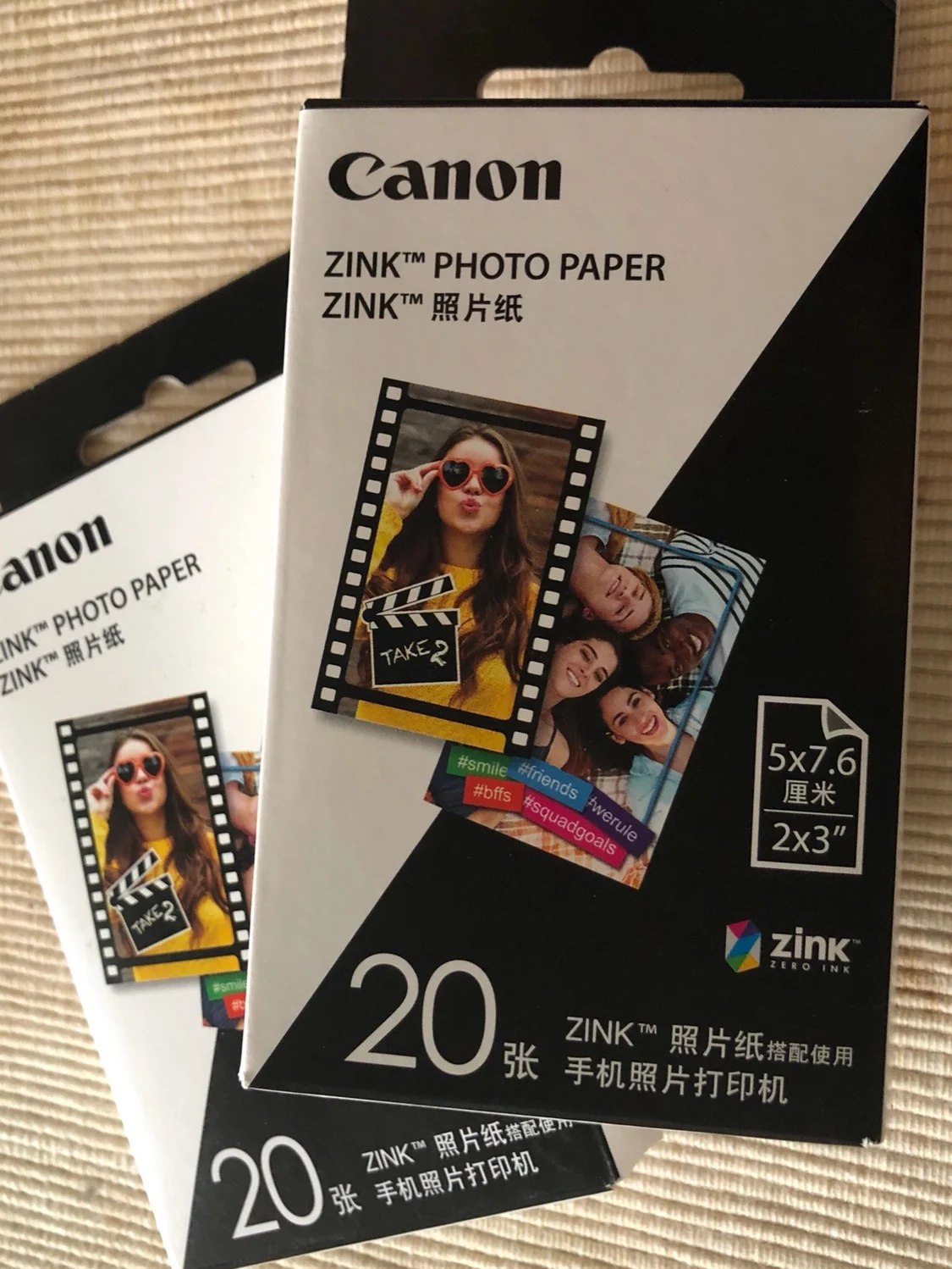 Фотобумага для принтера Canon PV 123 20 шт. 2x3 дюйма ZP 2030 клейкая фотобумага с одним