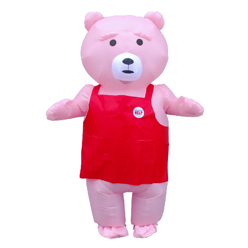 JYZCOS Новый Взрослый плюшевый мишка надувной костюм животное косплей талисман