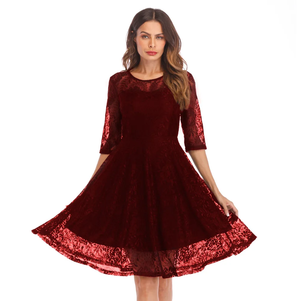 2019 Women Summer Dress Sexy & Club Party Night Elegant Casual Lace Office Midi Plus Size | Женская одежда