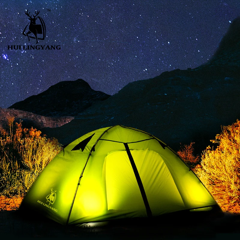 2 человек Сверхлегкий Палатка на открытом воздухе кемпинга двойной Слои