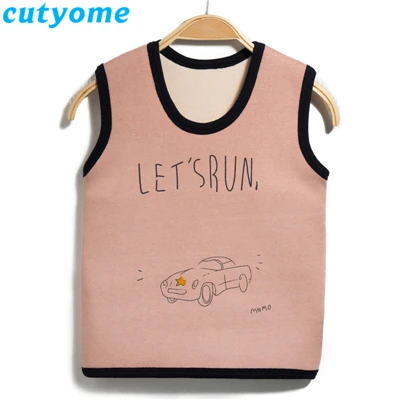 Apricot Cars Зимний детский меховой жилет для мальчиков и девочек, флисовый теплый жилет, детские бархатные жилеты, Детская верхняя одежда без рукавов, куртка, пальто 7 - Цвет: Apricot Cars