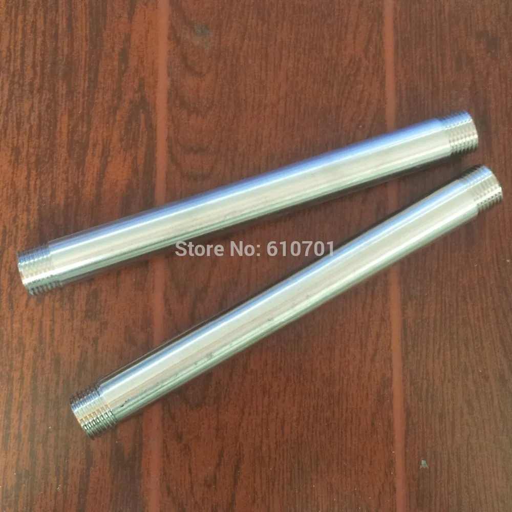 BSP 1/2 &quotMale x 1/2&quot Male 304 нержавеющая сталь резьбовые фитинги SS304 L 200 мм|threaded pipe