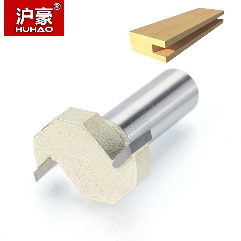 HUHAO 1pcs 1/2&quot Shank T type slotting cutter woodworking tool 2 Flute router bits for wood Rabbeting Bit endmill milling | Инструменты
