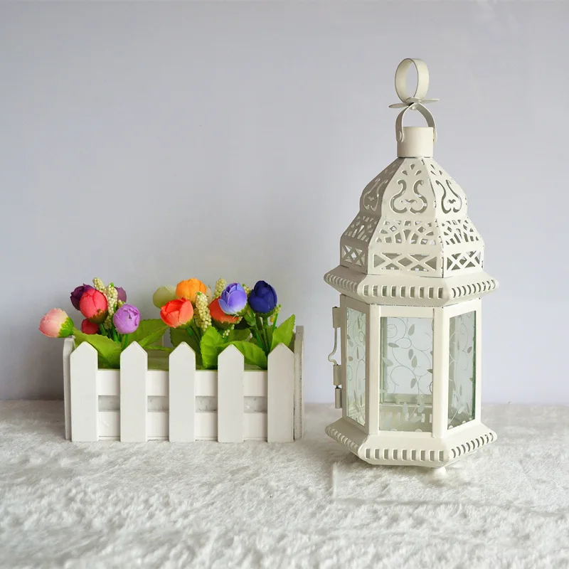 

European Iron Candle Holder Windproof Candlestick Wedding Candlestick