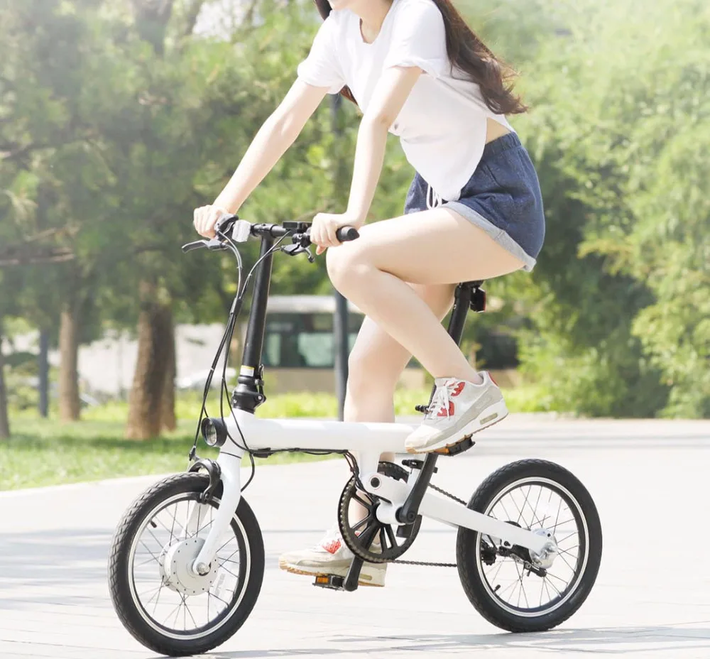 Оригинальный бренд Mi Qicycle 20 км/ч складной Bluetooth 4 0 телефон APP монитор умный