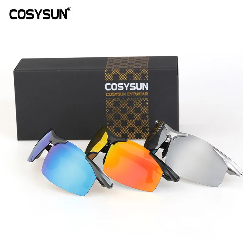 Солнцезащитные очки COSYSUN Мужские поляризационные зеркальные солнечные