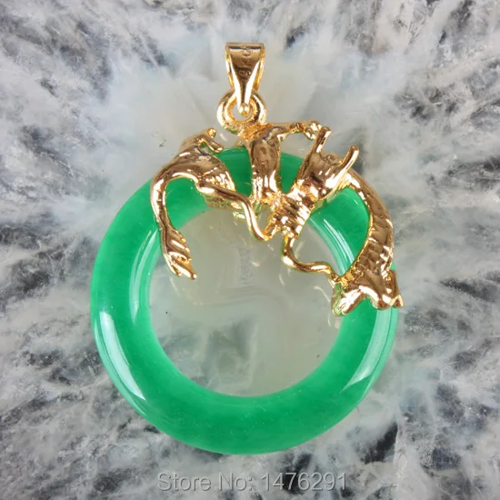 Подвеска с имитацией зеленого камня 1 шт.|gem pendant|jade stonejade carved dragon pendant |