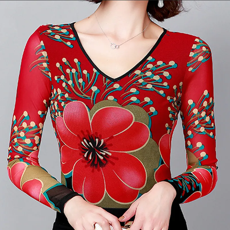 

Women blouses 2019 ladies tops clothing plus size women tops blouse Floral V-Neck women shirts fashion clothing