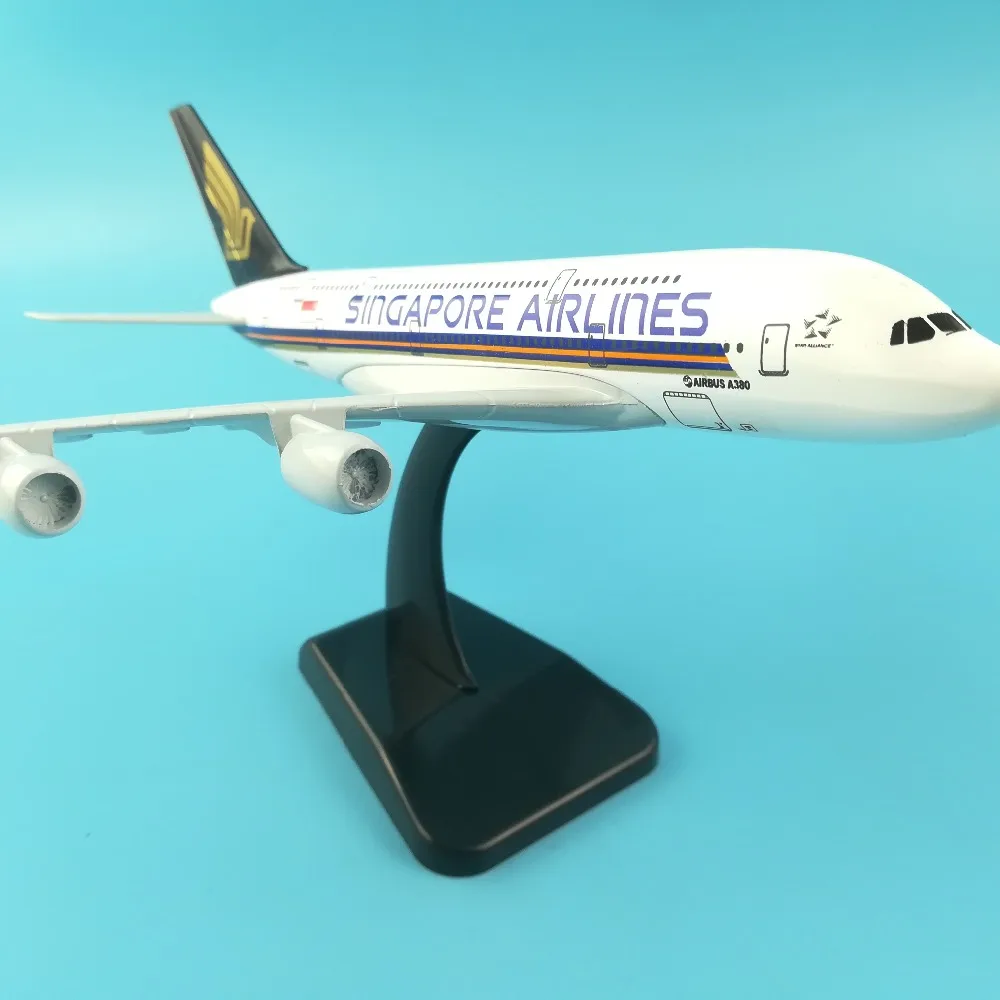 20 см Сингапур авиации с трёхмерными чертёжами Аэробус A380 самолет модель игрушка