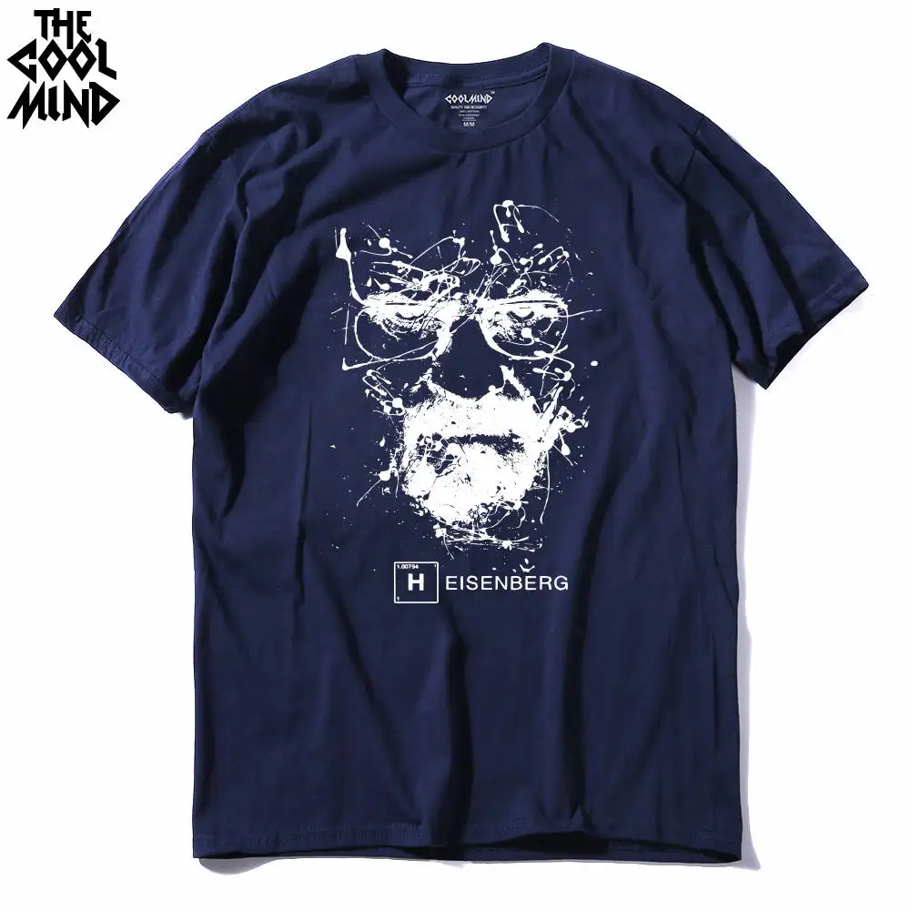 Хлопковая забавная Мужская футболка наивысшего качества heisenberg, повседневная мужская футболка с коротким рукавом и принтом «breaking bad», модная крутая футболка для мужчин