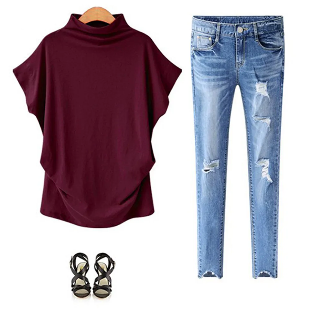 2019 New Fashion Women Casual one shoulder skew collar Long Sleeve Solid Cotton Shirt Top Tunic Blusas Mujer | Женская одежда