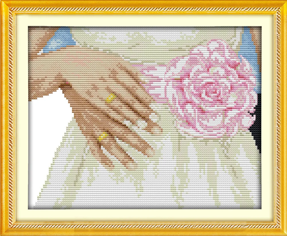 Wedding ring (1) Новое поступление, Счастливая свадьба, хороший день, свадебное кольцо, вышивка крестиком, сделай сам, Набор для вышивки крестом, ручная работа, вышивка для рукоделия - Цвет: Wedding ring (1)