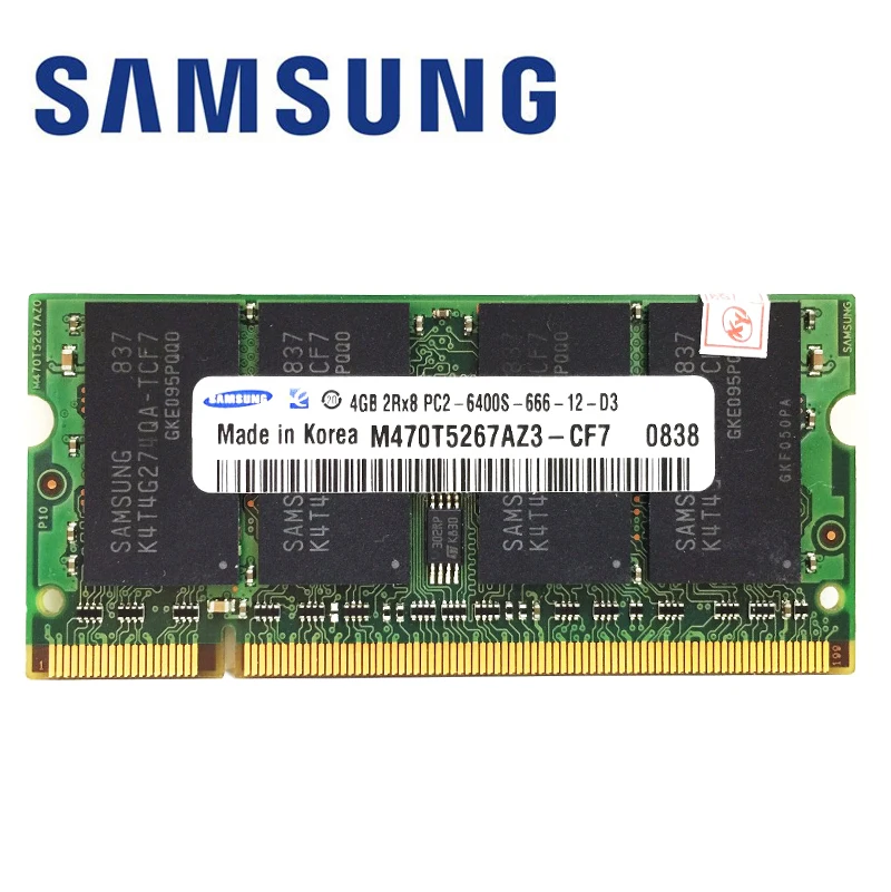 Samsung 4GB 4G PC2 6400s 6400 DDR2 800 MHz MHZ модуль памяти ноутбука оригинал|Оперативная память| |