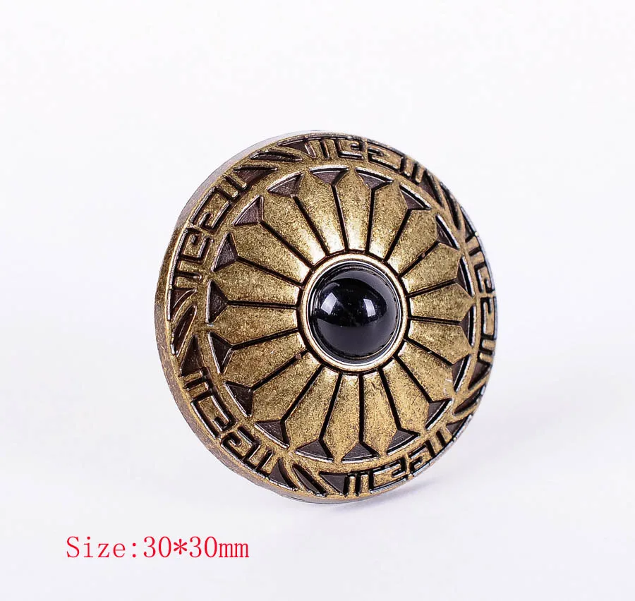 10X винтажный Племенной цветок латунь кожевенное ремесло пуговицы отвертка