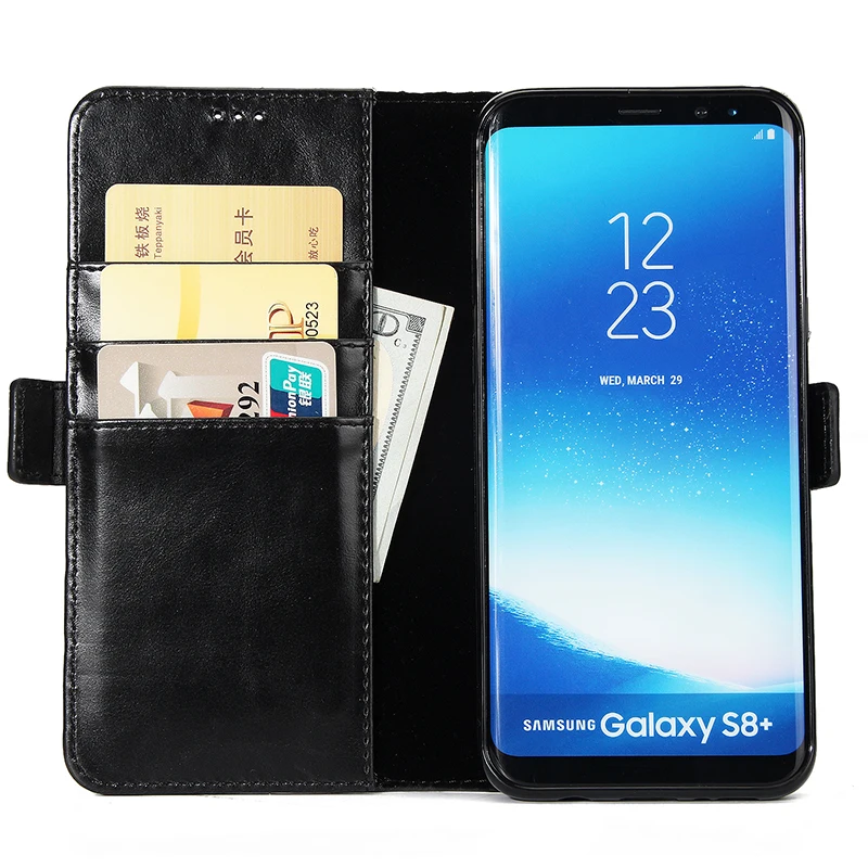 Винтаж кожаный флип-чехол для телефона для samsung S8 S8 Plus S7 S6 край S5 Роскошный чехол-портмоне для samsung Galaxy Note 5/Note 4 Чехол