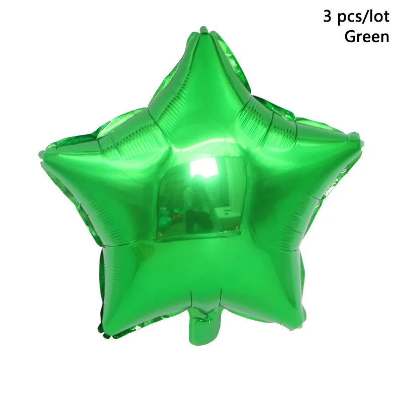 Star Green 3 шт./лот 18 дюймов шар в форме звезды воздушные шары с дизайном «сердце» на день рождения шарики для свадьбы Вечерние decoarations алюминиевый шары праздничные воздушные шары с гелием - Цвет: Star Green