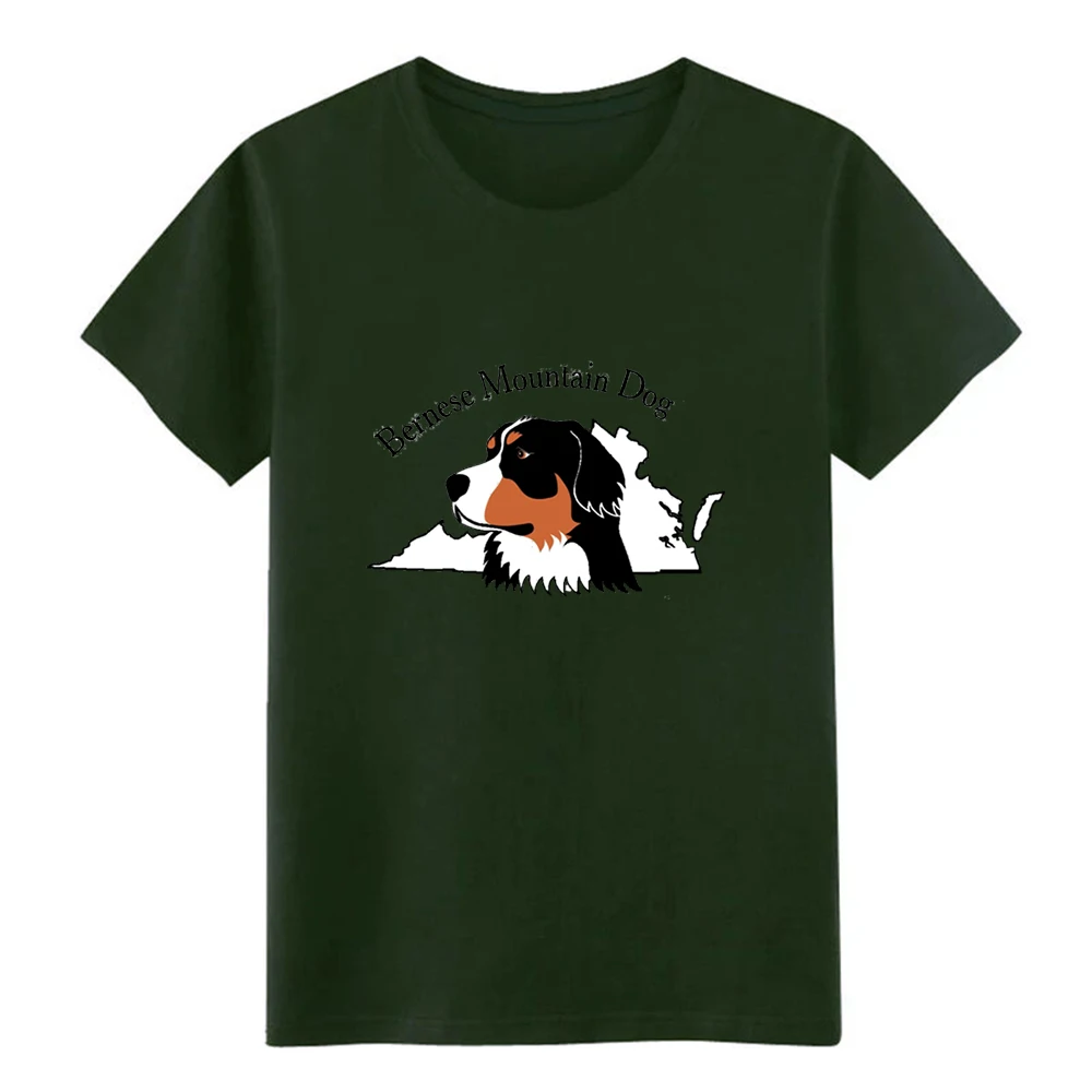 Мужская футболка Bernese Mountain Dog дизайнерская с круглым воротником семейная