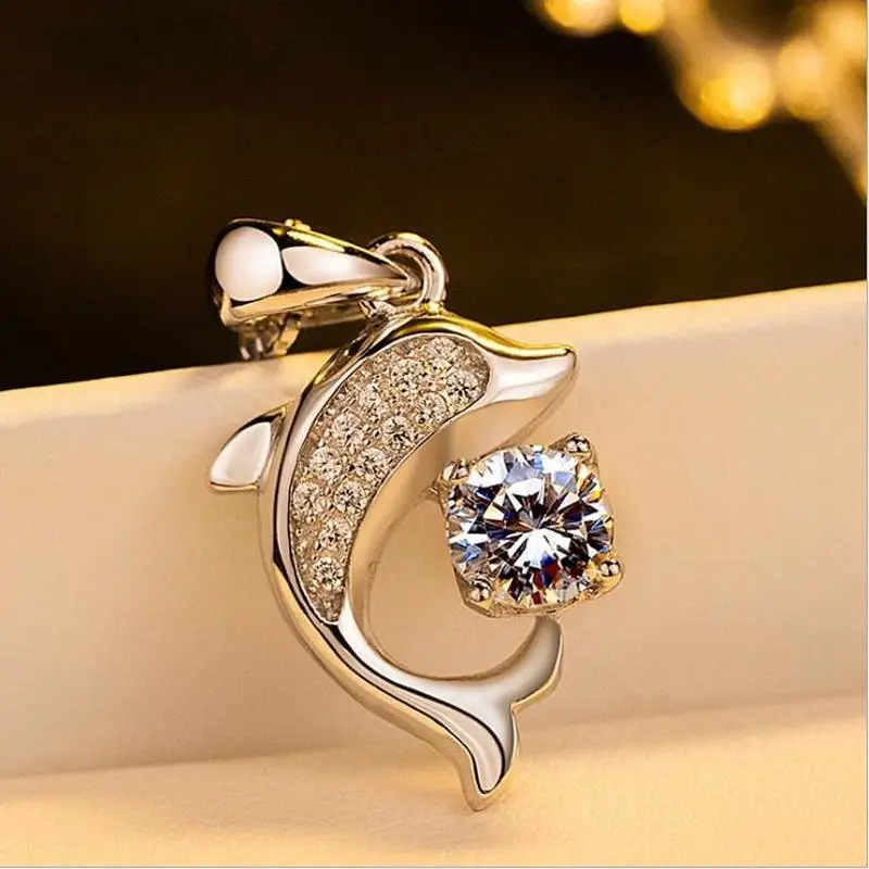 Everoyal Трендовое ожерелье с подвеской дельфина из циркона для девочек аксессуары