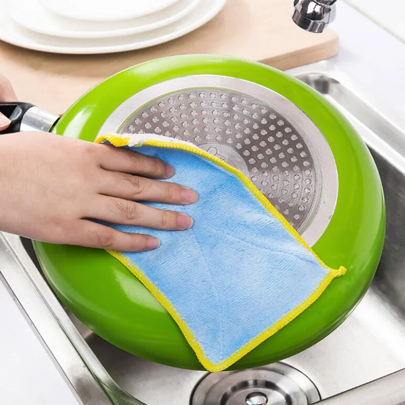 1 шт. впитываемые салфетки из микрофибры для мытья посуды полотенца дома