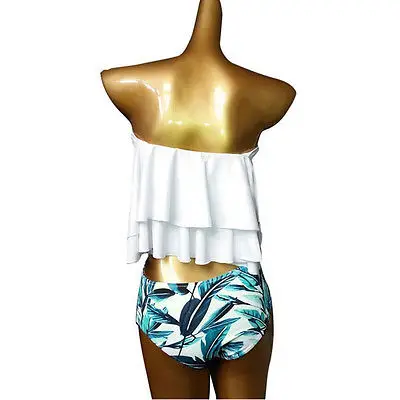 Новый Для женщин Цветочный бинты комплект бикини пуш-ап бюстгальтер купальный