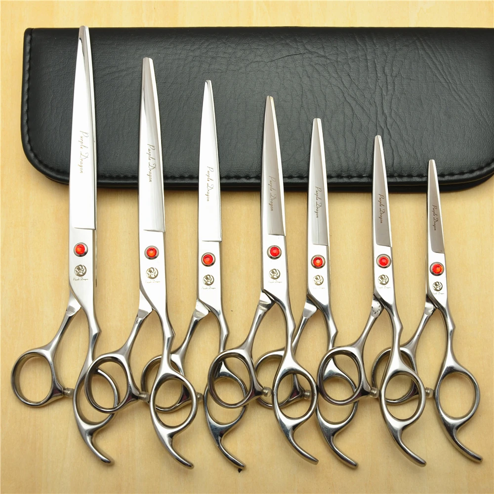 

500# 5''/5.5''/6''/6.5''/7''/7.5''/8'' Red Gem 440C Cutting/Thinning Hairdressing Scissors Professional Pets & Human Hair Shears