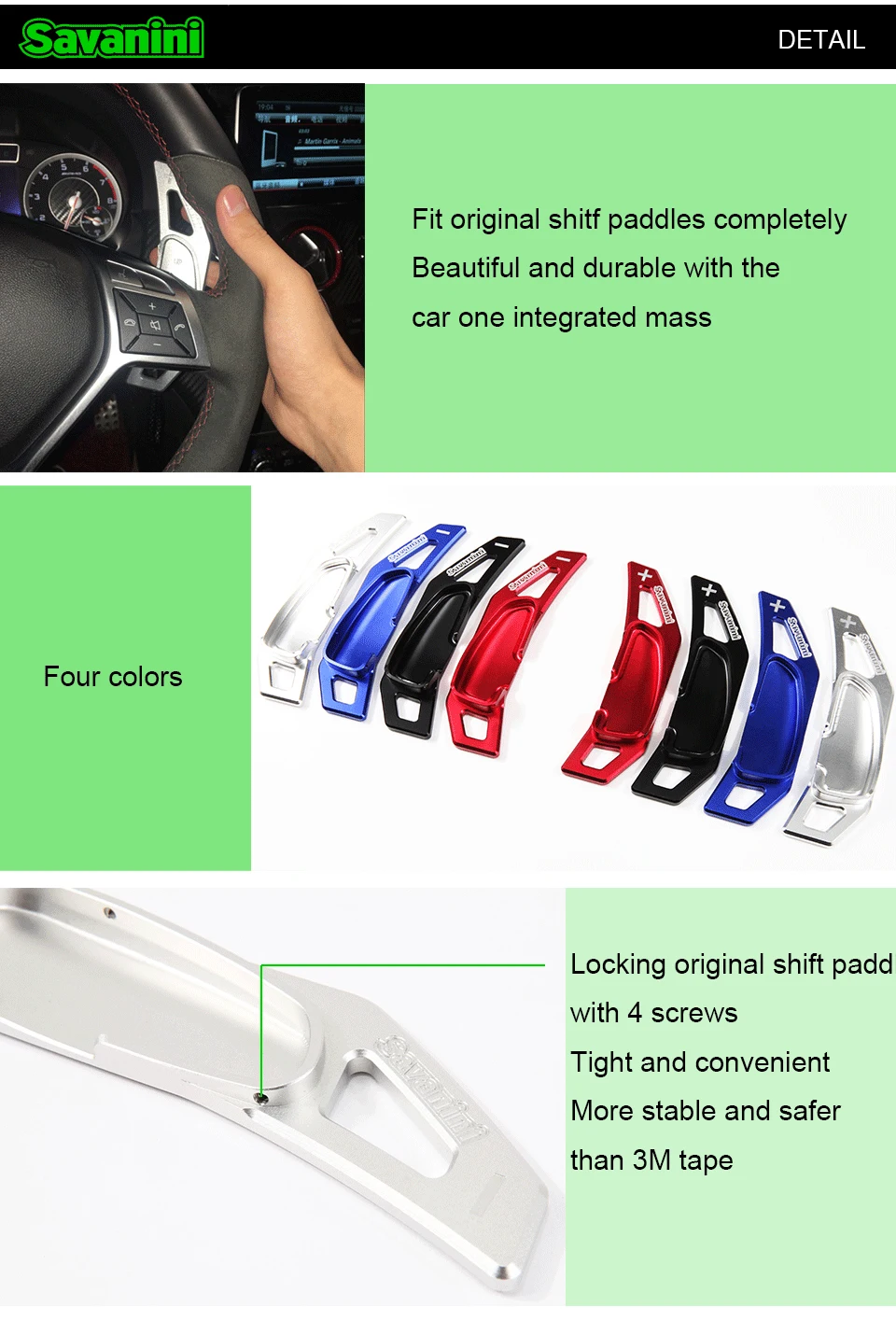 Savanini алюминиевое рулевое колесо сдвиг Paddle Shifter расширение для бензамид A45 cl45 C63 S63 GLA45 2009- авто Стайлинг