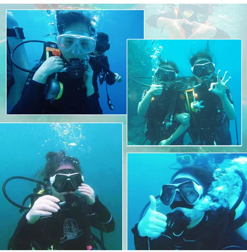 Маска для плавания из закаленного стекла маска для дайвинга для GoPro Hero 7 6 5 4 3 для Xiaomi Yi 4K Sjcam Eken маска для подводного плавания для Go Pro Аксессуары