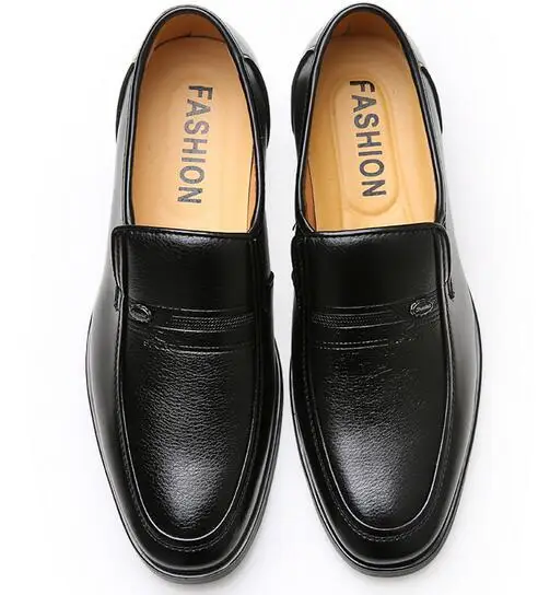 Модные Мужские модельные туфли Свадебные оксфорды без застежки Цвет Черный