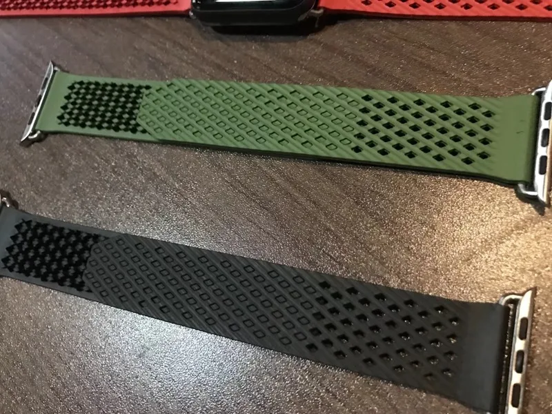 URVOI фторэластомер ремешок для apple watch series 1 2 3 ремешок для iWatch мягкий силиконовый сменный спортивный ремешок без пряжки дизайн