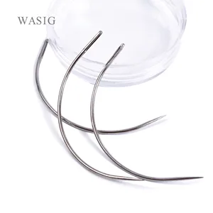 50 шт., изогнутые иглы для наращивания волос, 9 см