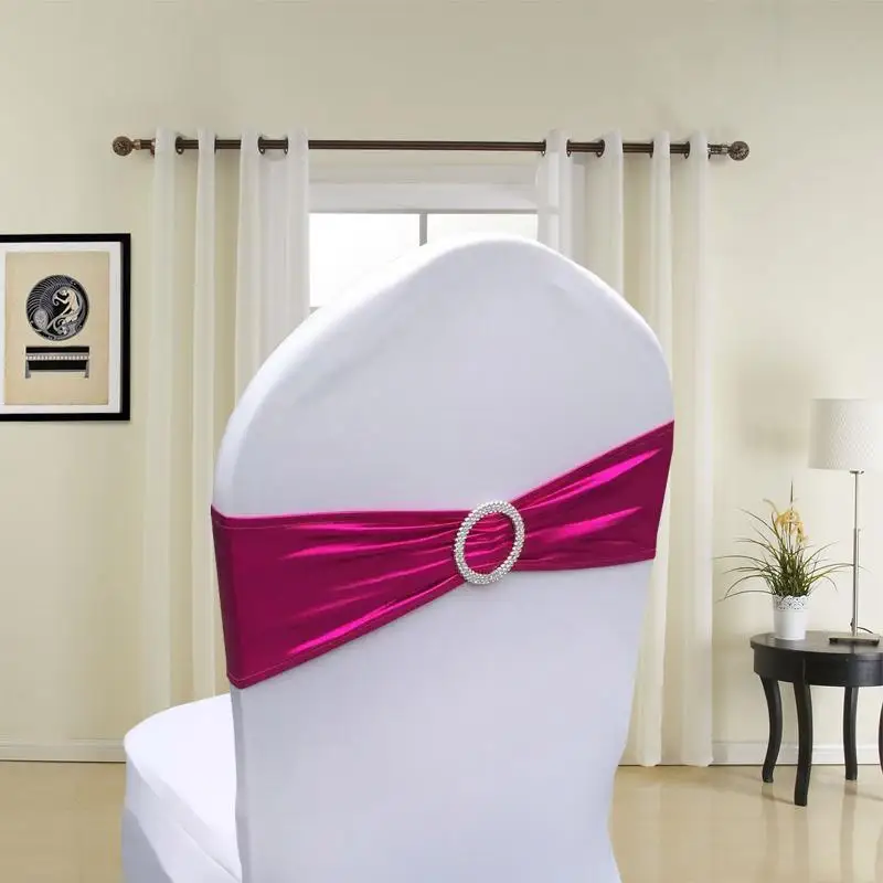 200 шт. металлические золотые серебряные спандекс лайкра ленты для стульев