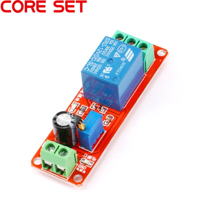 NE555 0~ 10S DC 12V Время задержки Регулируемый релейный модуль щит таймер переключатель включения реле импульсного поколения рабочий цикл