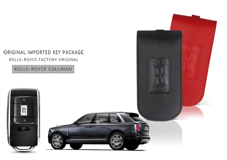 Чехол для ключей Rolls Royce Cullinan, кожаный значок, чехол для ключей SUV, сумка для ключей с логотипом автомобиля, кожаное кольцо для ключей