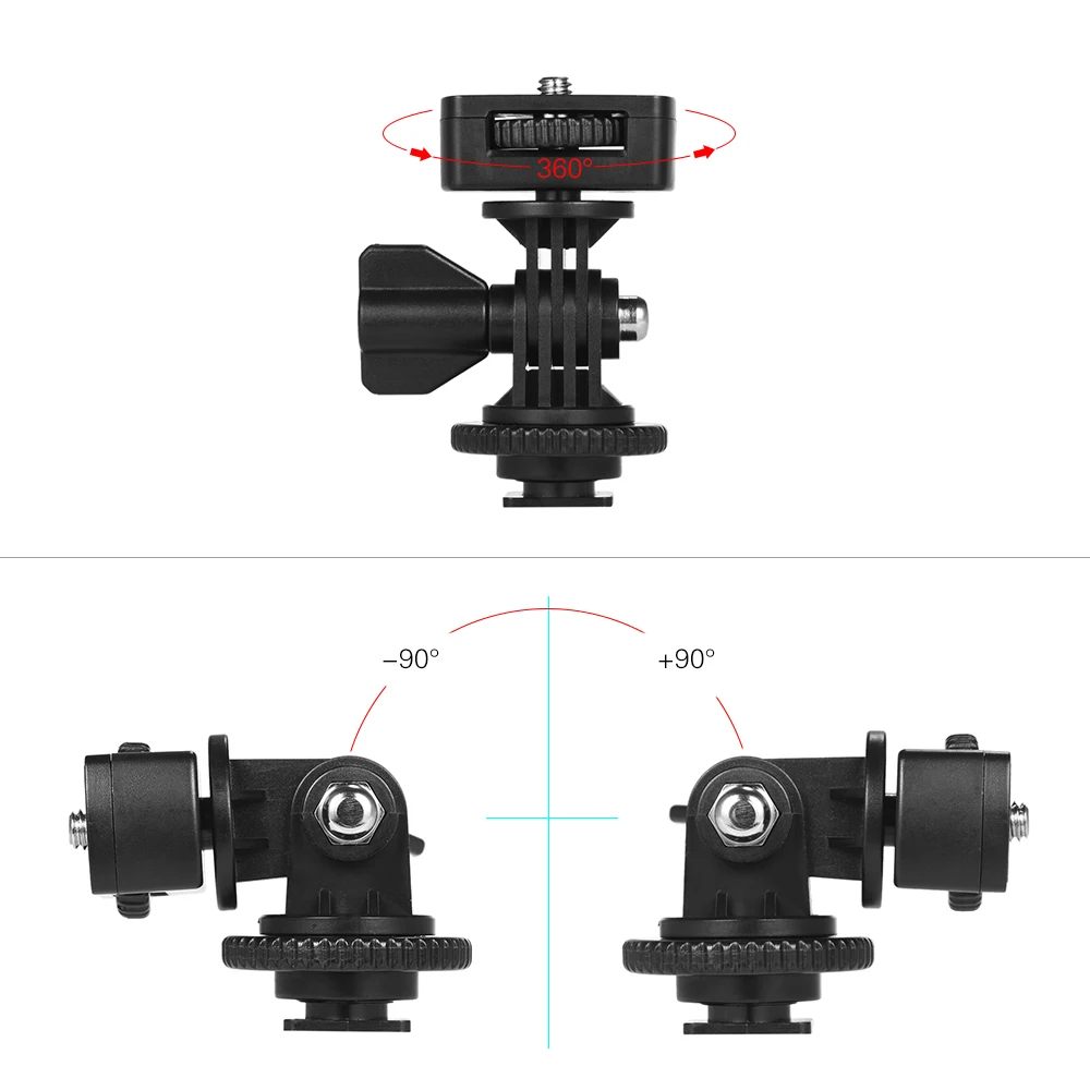Andoer Mount Adapter Adjustable Cold Hot Shoe with 1/4" Screw for Viltrox DC-90 DC-70 DC-50 Monitor L132T L116T LED Video Light