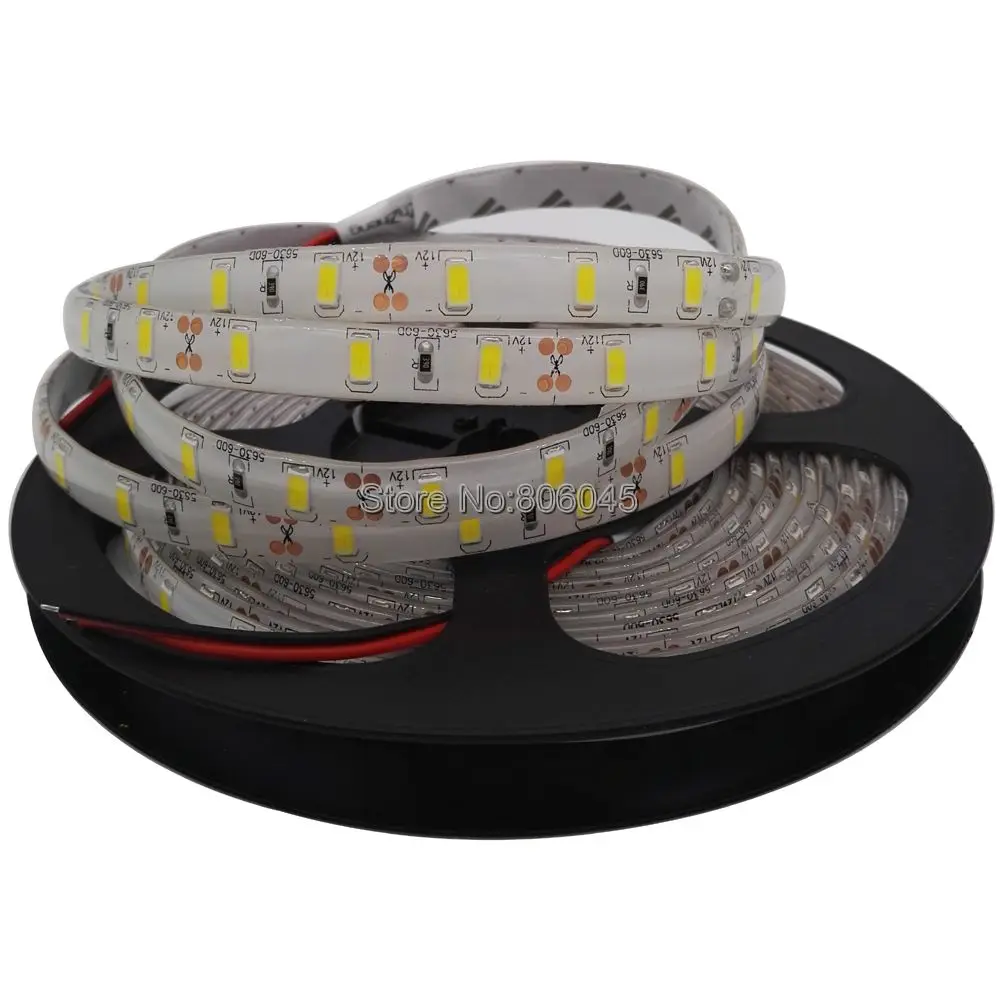 Гибкая светодиодная ленсветильник SMD 5630 5730 5 м 12 В постоянного тока 60