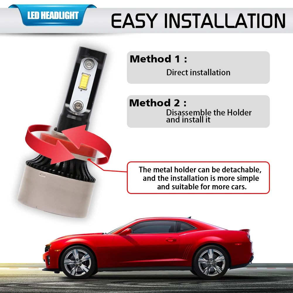 Pair New Arrival F5S H11 H8 H9 LED 180W Canbus Bulbs Car Headlight Kit Auto Headlamp Fog Light single Beam High Power No error | Автомобили