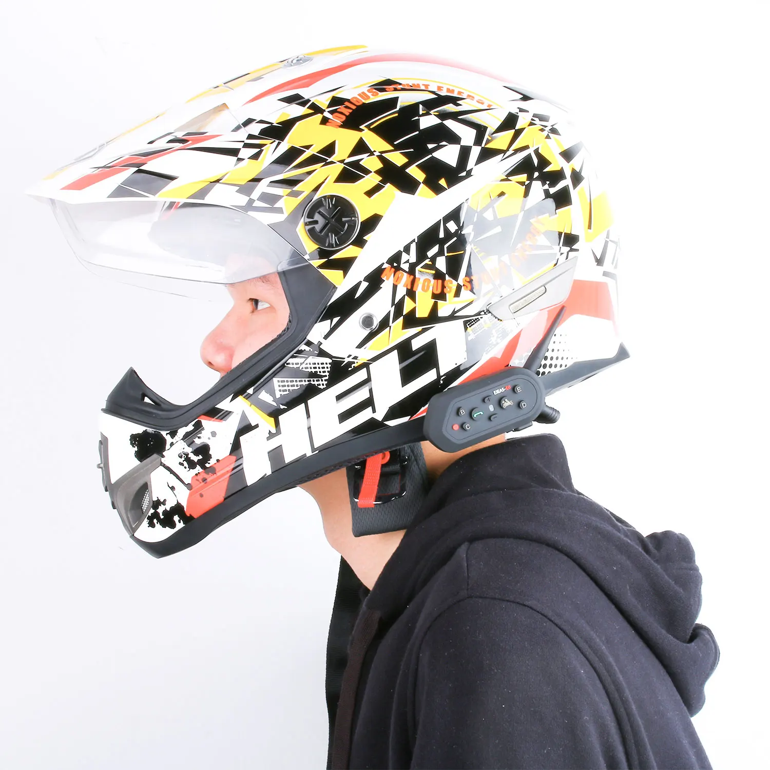 

EJEAS E6 1200m VOX Bluetooth Motorcycle Intercom Headset For KTM Moto Helmets 6 Riders Support Music MP3 Interphone Bluetooth