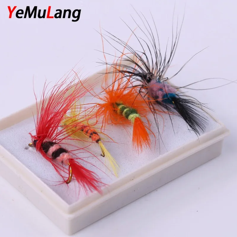 YeMuLang 8 шт. жесткая приманка маленькая моль насекомое для ловли нахлыстом коробка