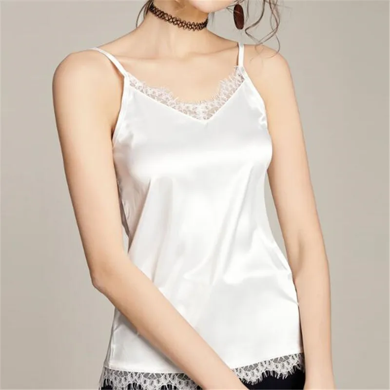 Женский топ на бретельках корейский кружевной без рукавов с v образным вырезом