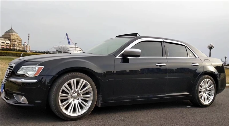 Использование для Chrysler 300c оконный козырек 2011- год гальванический боковой солнцезащитный Дождь Защита высокий блеск хромирование аксессуары