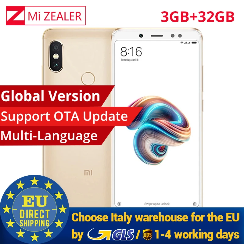 Xiaomi Redmi Note 5 3 Гб ОЗУ 32 ПЗУ Восьмиядерный процессор Snapdragon 636 99 "18:9 полноэкранный