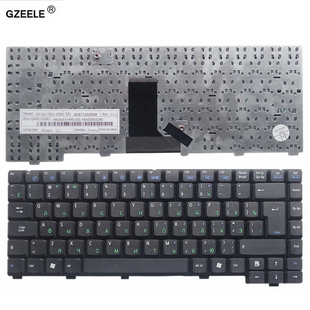 Новая черная клавиатура GZEELE RU для ASUS A6000VM A6000V A3000 A6000NE A6000 A6500 A6500V A6500U A6500K A6500VC новая