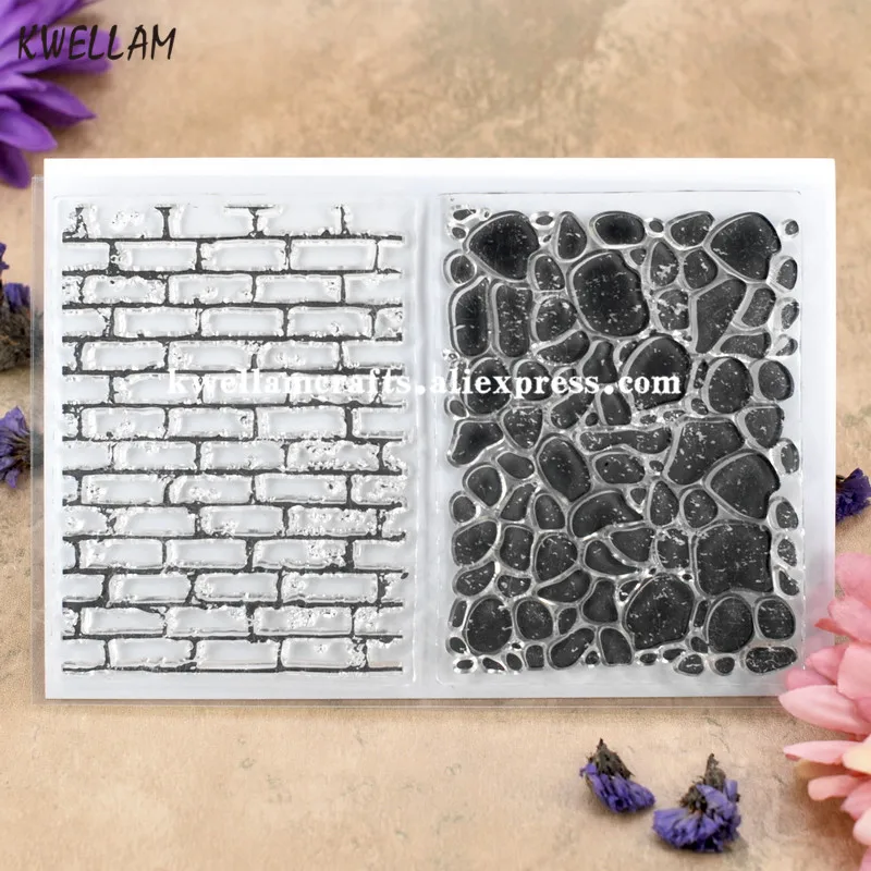 Настенный и Булыжный фон для альбома DIY фотооткрытки резиновый чистый штамп