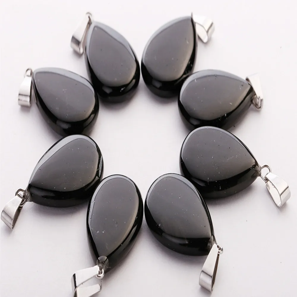 10 шт./лот модные warter drop teardrop Кулон из натурального камня для изготовления ювелирных изделий Шарм точка аксессуары - Окраска металла: Xaga