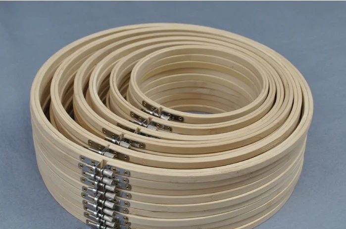 5Pcs/set Wood Round Cross Stitch Machine Embroidery Hoop Frame Ring Bamboo for Household DIY Craft Sewing Tool 13/17/21/24/27cm | Дом и сад