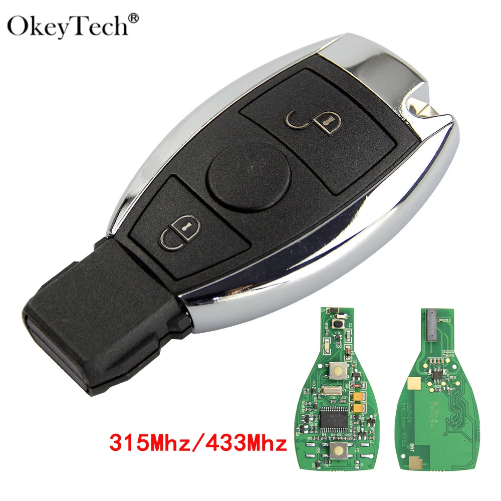 Умный дистанционный ключ Okeytech 3 кнопки 315 МГц/433 МГц подходит для Mercedes Benz 2000 + NEC