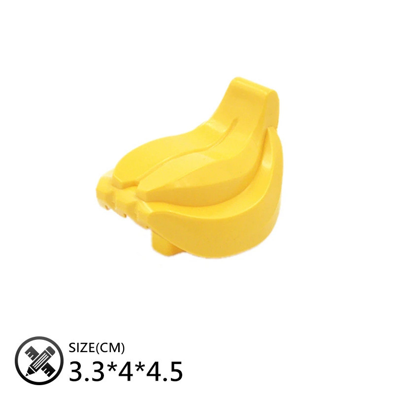 banana Большие строительные блоки пищевые столы стулья кирпичи торт мебель аксессуар девочка DIY игрушки совместим с Duplo город Наборы Детский подарок - Цвет: banana