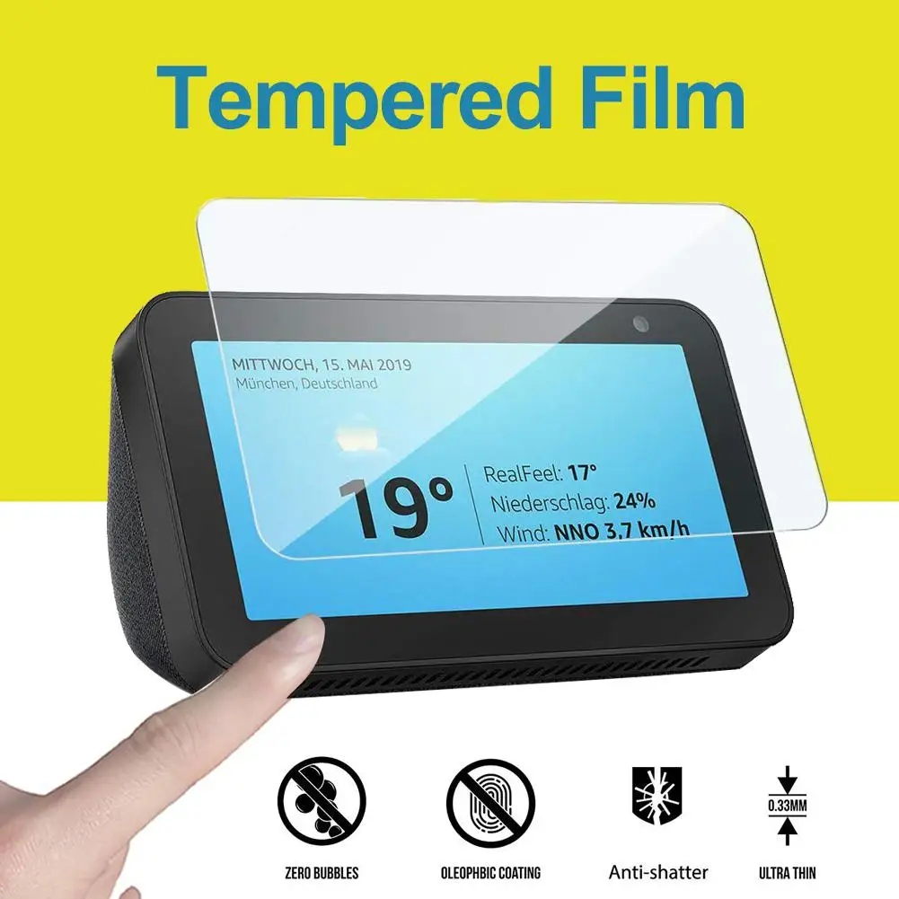Защитная пленка из закаленного стекла с защитой от царапин для Amazon Echo Show 5 3 шт