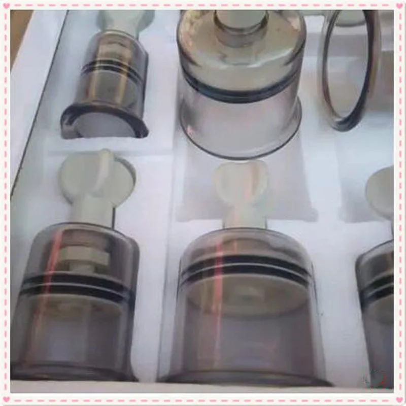 Vacuum Cupping.Twist Cupping Magnet Massage.Vacuum Therapy Anti-cellulite Set magnetic Acupunture Set.8 cans |